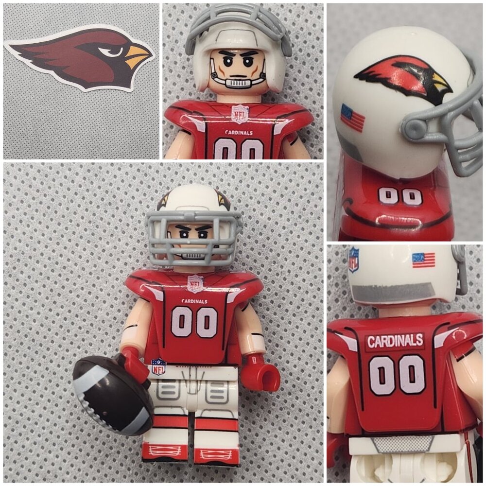 ARIZONA CARDINALS Lego Compatible Minifigure NFL Football Cardinals Minifigure